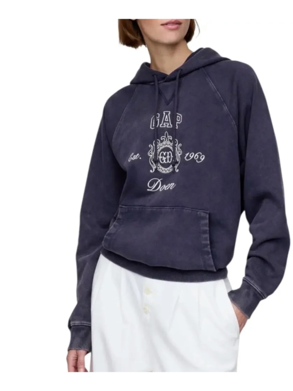 Gap  x Doen NWT Heavyweight Raglan Soft Logo Hoodie Sweatshirt, Size M